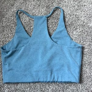 Girlfriend Collective Cleo Halter Bra in blue size M